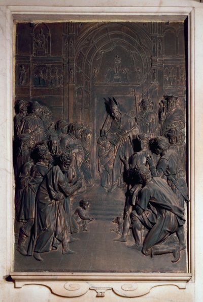St. Anthony Absolving the Seignory, relief from the Salviati chapel by Giambologna